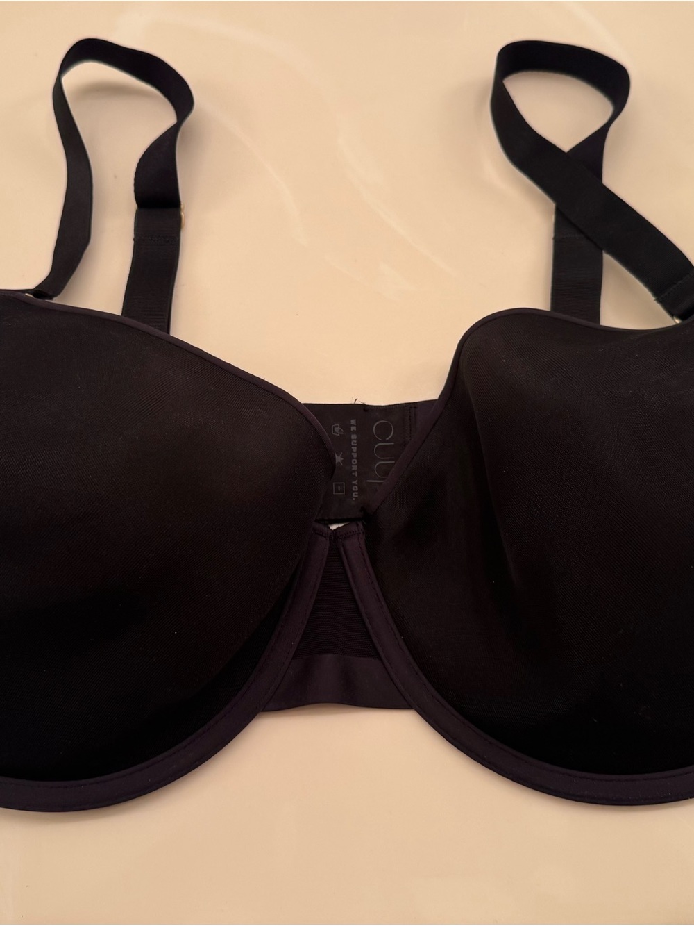 CUUP The Demi Black mesh Seamless Underwire T-Shirt Bra